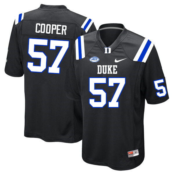 Men #57 Curtis Cooper Duke Blue Devils College Football Jerseys Sale-Black
